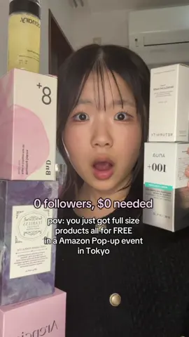 YOUR sign to visit pop-up events 🫣🫣 #kbeauty #freeproduct #amazon #popup #tokyo
