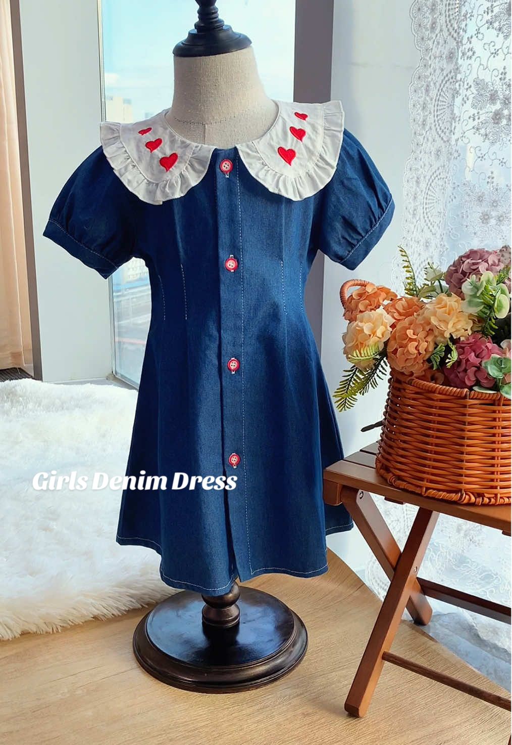 New in 😍✨#dressforkids #kidsdress #denimdress #outfitideas #kidsoutfit 