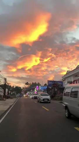 cipanas dengan awan orange nya#fyp #sunset  