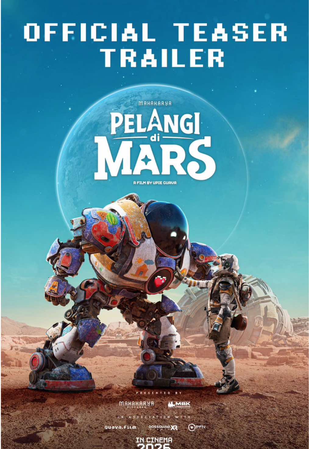 Kiriman dari Mars: OFFICIAL TEASER TRAILER PELANGI DI MARS🚀 Pelangi, anak Indonesia yang lahir di Mars. Bersama para robot sahabatnya, ia menapaki perjalanan besar yang akan menentukan masa depan Bumi. Mampukah mereka melewatinya? #PelangidiMars #PDM #FilmIndonesia2026