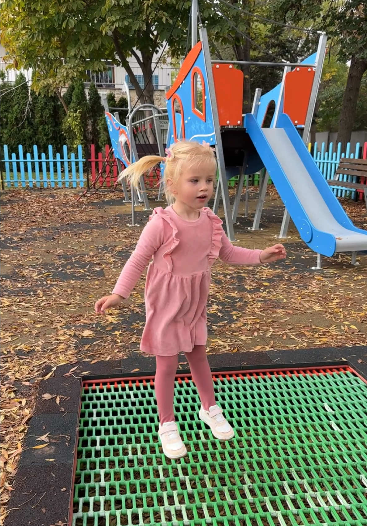 Jumping on the trampoline 🥰🥰🥰 #kidsvideo #kidsactivities #kidsplay #playground #babyfunnyvideo 