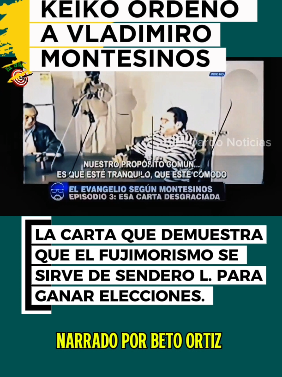 MONTESINOS Y LA CARTA A ABIMAEL GUZMÁN PARA APOYAR A KEIKO EL 2016 #ProhibidoOlvidar  Una misiva de puño y letra de Montesinos con fecha 20 de marzo de 2016 está dirigida a Guzmán (a quien llama 