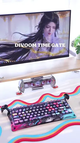 Đồng hồ phong cách cyperpunk Divoom Time Gate #sinhviennam6 #divoom #divoomtimesgate #donghodeban #setup 