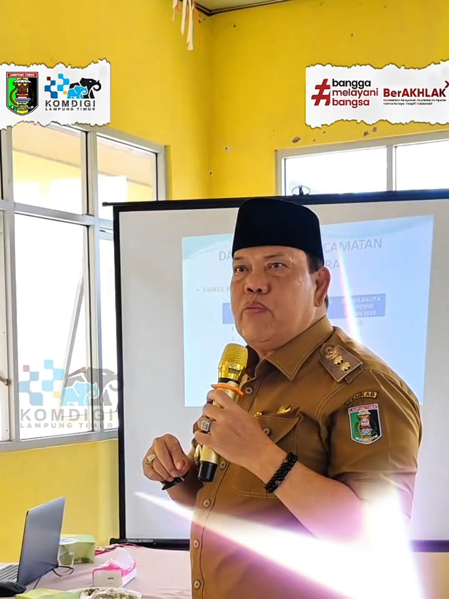 Wakil Bupati Lampung Timur sekaligus Ketua Tim Percepatan Penurunan Stunting (TPPS) Kabupaten Lampung Timur, Azwar Hadi, memimpin kegiatan Evaluasi Stunting Kecamatan Tahun 2025 yang berlangsung di Aula Kecamatan Raman Utara @Ella Siti Nuryamah @lamtimmakmur @AZWAR HADI @Rustam Effendi #fyp #lamtimmakmur #Ellasitinuryamah 