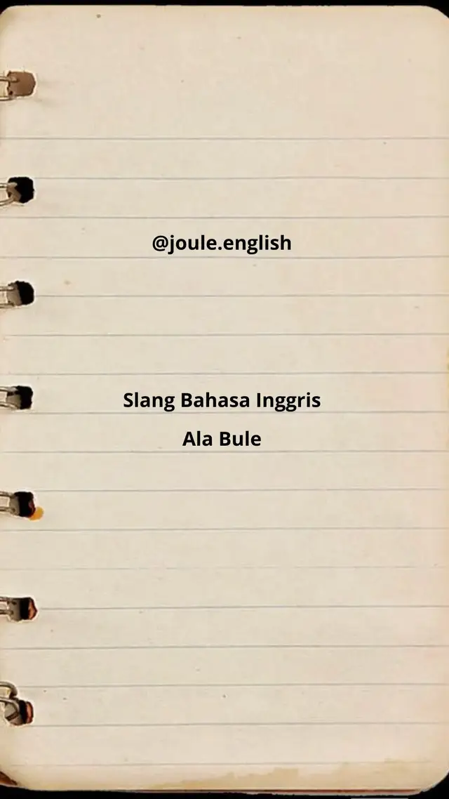 belajar bahasa inggris slang ala bule! biar bahasa inggrismu makin jago dan keren😎 #learnenglish #belajarbahasainggris #fyp #jagobahasainggris #fypシ 