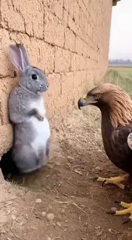 #capcut #我要上熱門 #动物搞笑视频 #兔子#鹰