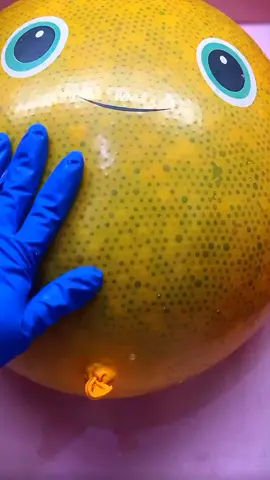 Why did the milk dragon balloon filled with water beads burst again? #Satisfying #StressRelief #handmadecraft #ASMR #waterbaby 