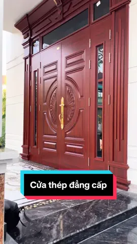 Cửa thép vân gỗ 4 cánh sang trọng #cuathepvango #cuathep 