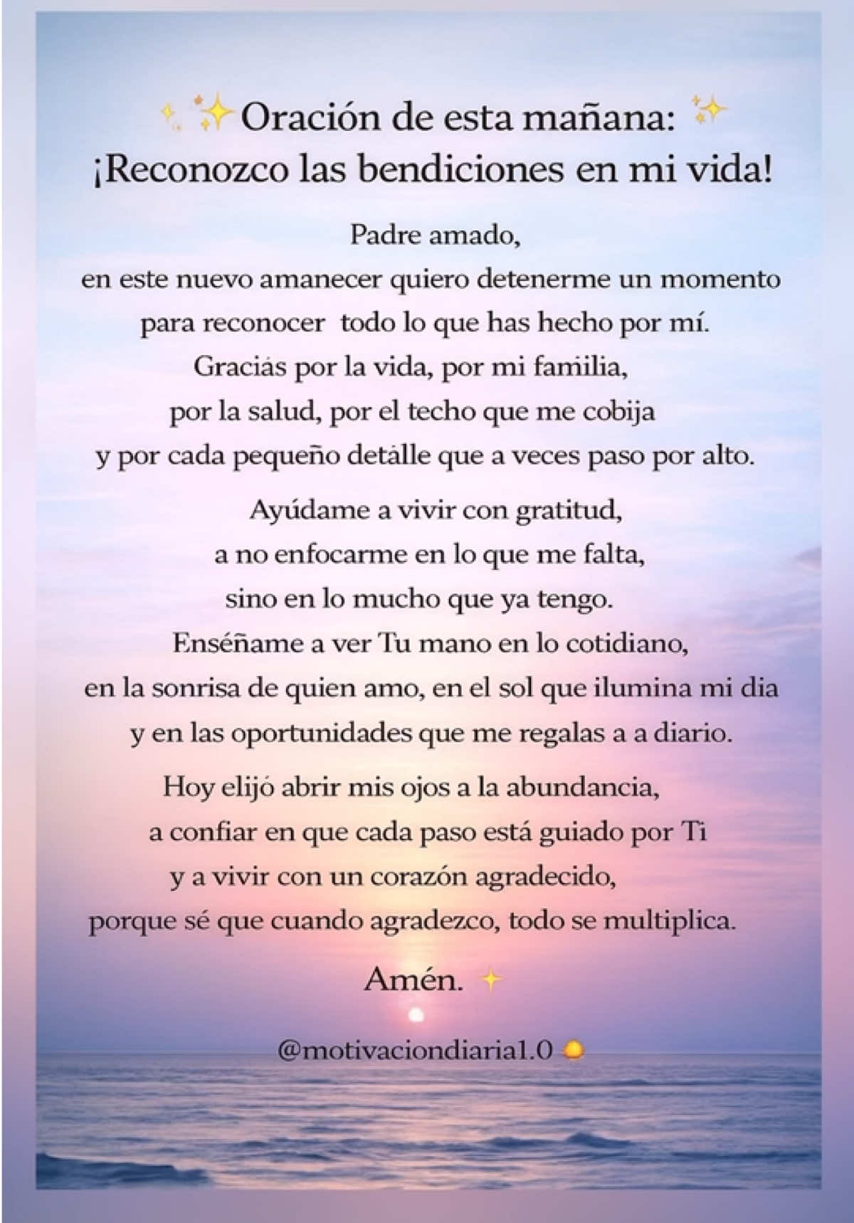 Gracias Señor😊🙏 #oracionesdiarias #Dios #oraciondelamañana #bendiciones #Amen 