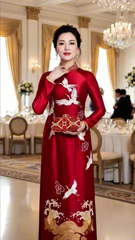 Áo Dài bà sui màu ĐỎ #aodaibasui #aodaichome #aodaitrungnien #aodaimecodau #thaothuannhien 