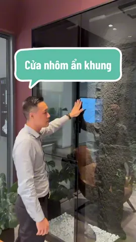 Cửa nhôm ẩn khung hiện đại #nhomkinh #cuanhom #nhômkính #cuanghean #naconsgroup 