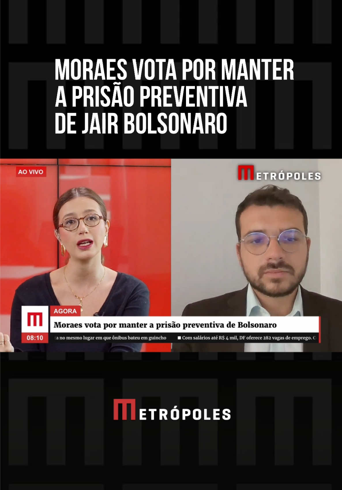 Os ministros da #PrimeiraTurma do Supremo Tribunal Federal (#STF) começaram a julgar, às 8h, desta segunda-feira (23/11), referendo da decisão do ministro Alexandre de #Moraes que levou à prisão do ex-presidente Jair #Bolsonaro (PL).  #TikTokNotícias ⁣🎥 Metrópoles