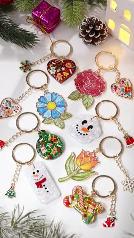 ✨ DIY Magic in Minutes! ✨ In today’s video, we’re creating adorable mini florals, glittery snowmen, and other festive Christmas trinkets to make the cutest custom keychains. The perfect mix of sparkle, charm, and satisfying UV resin moments! ❄️🎄 The Keychain Making Kit we used is officially on SALE - packed with molds, colored UV resin, a UV light, and all the basic materials you need to start crafting your own keychain designs.  Check the link at the bottom left corner of the video or my tiktok shop to enjoy 50% OFF now🛍️🛒#letsresin #blackfriday #keychainmaking #resinart #uvresin 