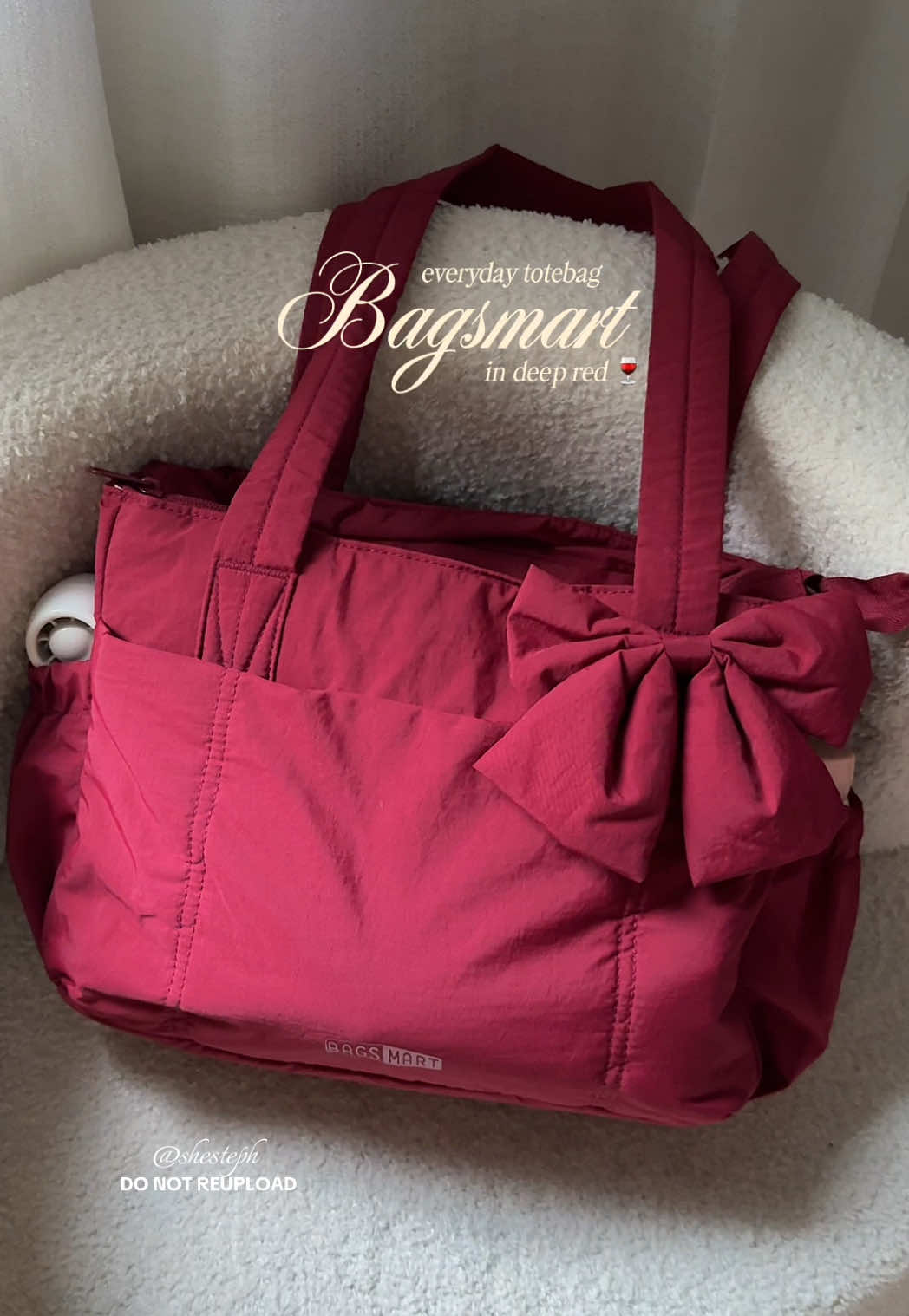 perfect everyday bag, new fave! 🍷💫 @BAGSMART Store  #bagsmart #totebag #puffy #recommendations #shoulderbag 