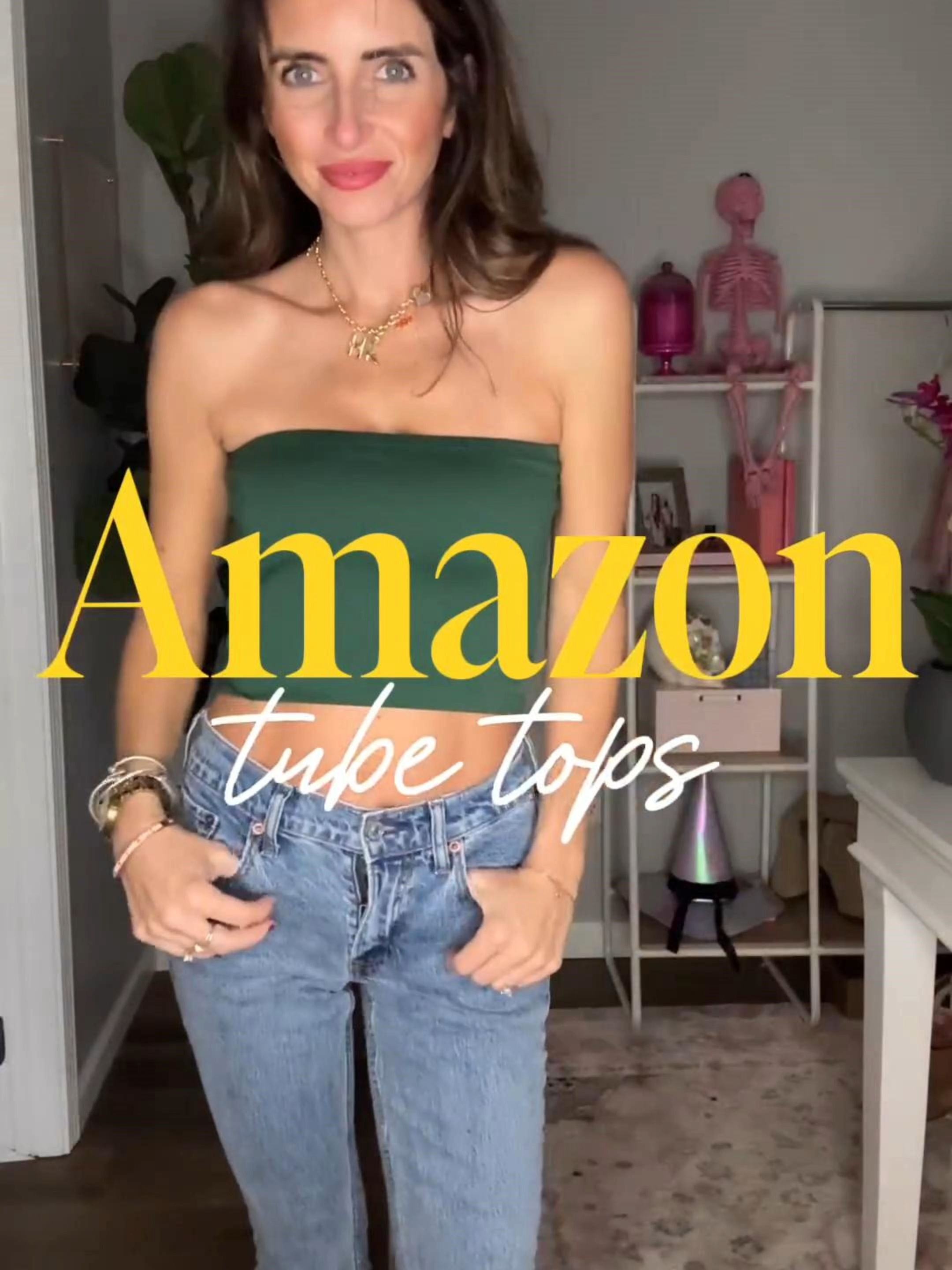You look amazing in this two-piece tube top set!💚 @doubleshotofbabies #chicgal #amazonfashionfinds #amazonfashion #amazonmusthave #amazonoutfits #comfyclothes #tubetop #strapless