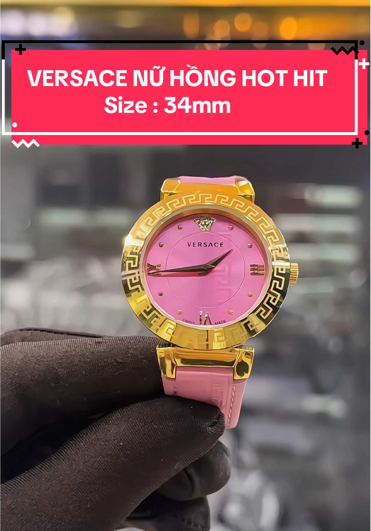 VERSACE NỮ HỒNG HOT HIT 2025 EM VỪA CẬP BẾN THÊM 1C PHỤC VỤ CE. Size : 34mm #37watchluxury #trending #đồnghồnữ #xuhuong #thinhhanh 