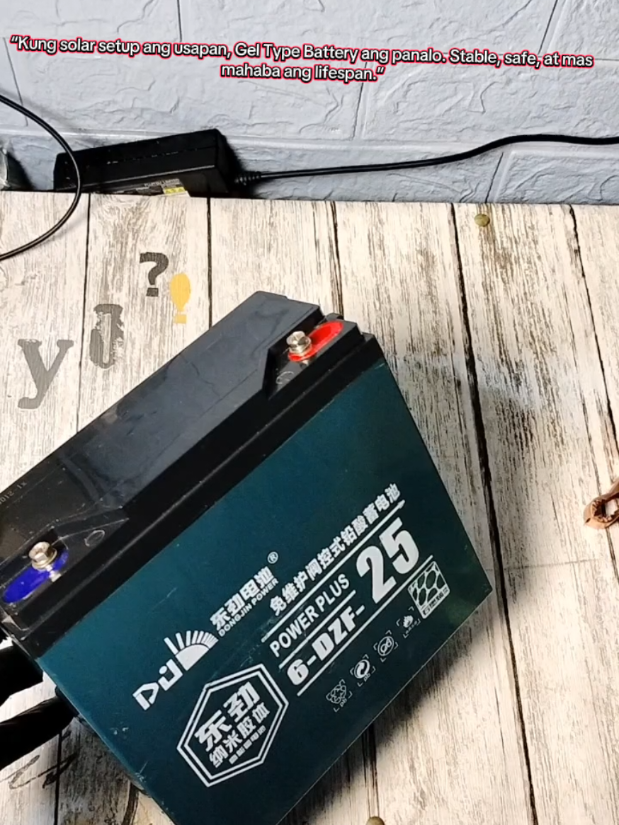 “Kung solar setup ang usapan, Gel Type Battery ang panalo. Stable, safe, at mas mahaba ang lifespan.” #EbikeBattery  #SolarBattery #Geltype #12volts 