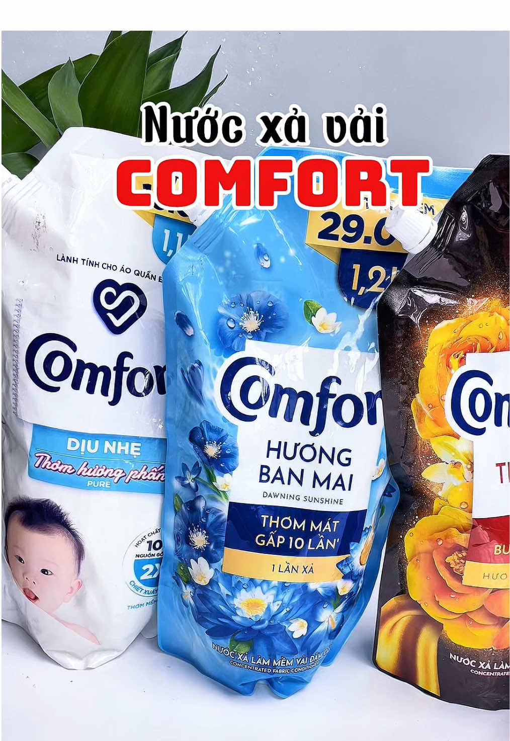 Nước xả vải comfort, túi dùng thử 1,2l#hoptaccungunilever #CleanTok #lifehacks #cleaninghack #cuocduanhasangtao 