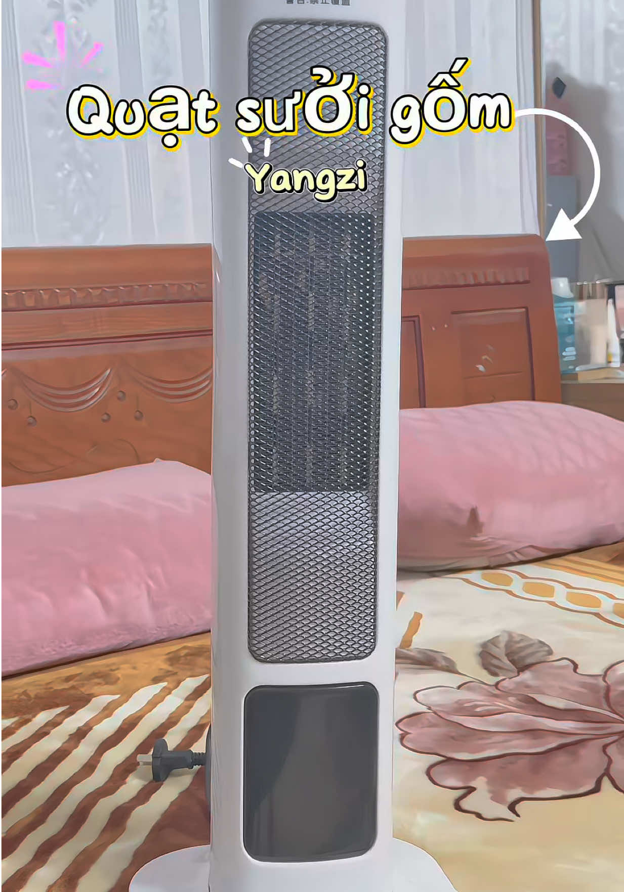 Máy sưởi gốm công suất 2000W xoay 120độ chống quá tải nhiệt, nhiều chế độ sử dụng, sang đẹp tiết kiệm không gian, không khô da ... #maysuoigom #quatsuoidung #maysuoiyangzi #yangzi @Tiệm Nhà Kem🍧 