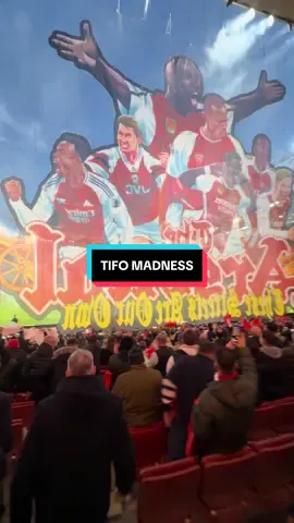 THAT tifo 😮‍💨  View from the North Bank Lower Block 9 #AFC #Arsenal #NLD #Gunners #coyg @The Arseholics Podcast  @arsenal 