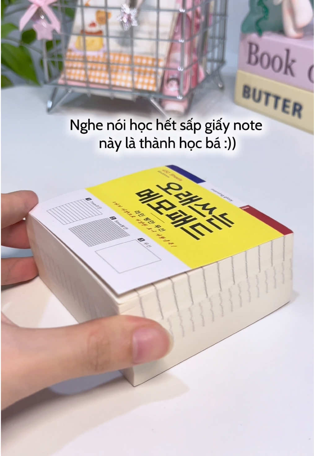 Lần đầu tui thấy có sấp giấy note dày vữ vậy luôn á #giaynote #giaynotehanquoc #giaynotevuonghanquoc #giayghichu 