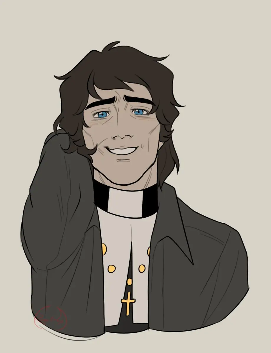 i missed his long hair lwk #hauntedhotel #hauntedhotelpriest #foryoupage #foryou #hauntedhotelnetflix 