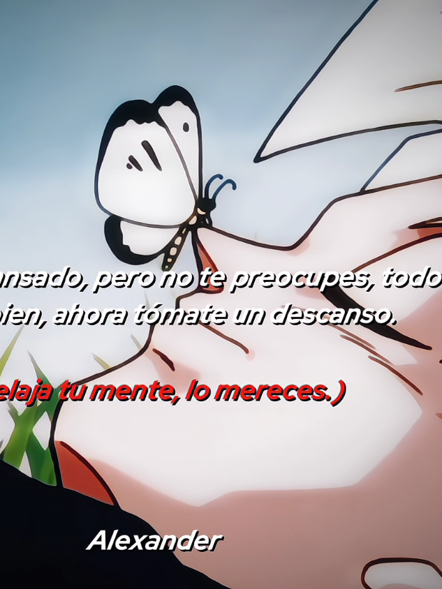 Relaja tu mente, te lo mereces. . . . #alexanderr_ae_ #dragonballz #relajacion #tranquilidad #frases 