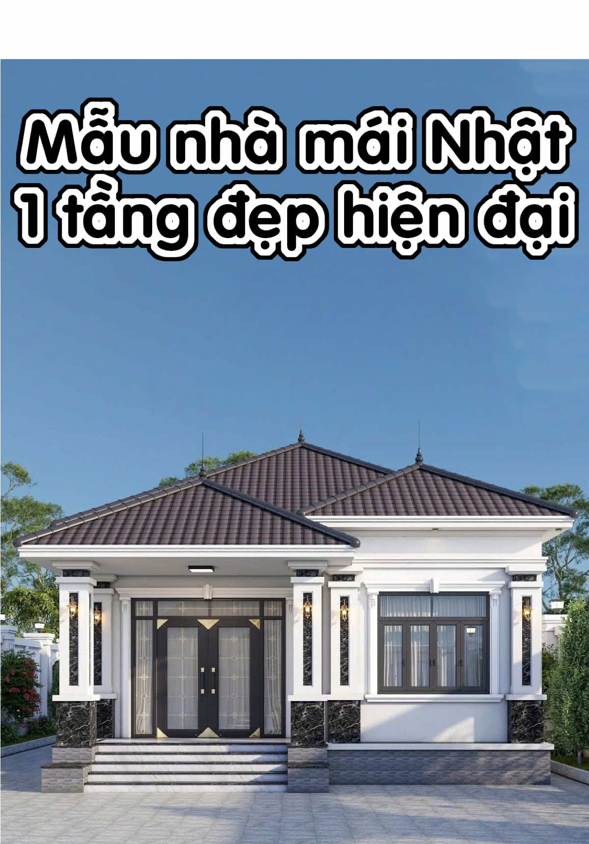 Nhà mái Nhật 1 tầng đẹp tinh gọn #mainhat #nhadep #thietke #congtrinh #xaydung