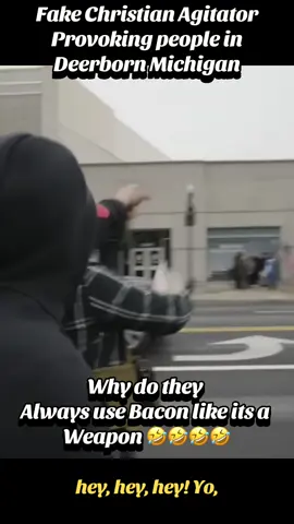 Just last week in Deerborn Michigan a far right America First fake christian came to Deerborn Michigan to preach hate and division. He went into a city council meeting to tell the people of Michigan that Islam is not welcome and that Deerborn has to be cleared out of all muslims. He then proceeds to try and burn a Quran then walks around slapping bacon on the book while also trying to taunt and provoke people into attacking him. This is the supposed first amendment crowd. The people who believe in freedom of religion. Yet they are trying to kick people out of their own town because they dont like the religion they practice. #agitator #farright #rightwing #deerbornmichigan 