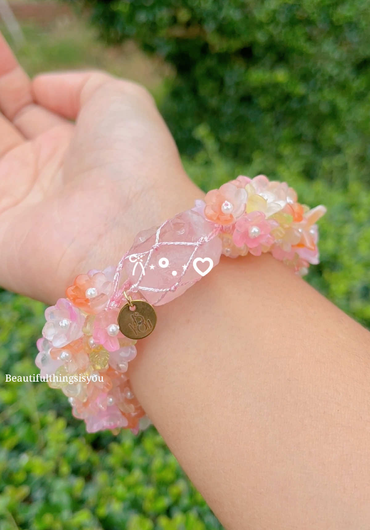 Love is happiness ✨#bracelethandmade #กําไลเชือกถัก #ถักเชือกเทียน #หินดิบธรรมชาติ #fyp 
