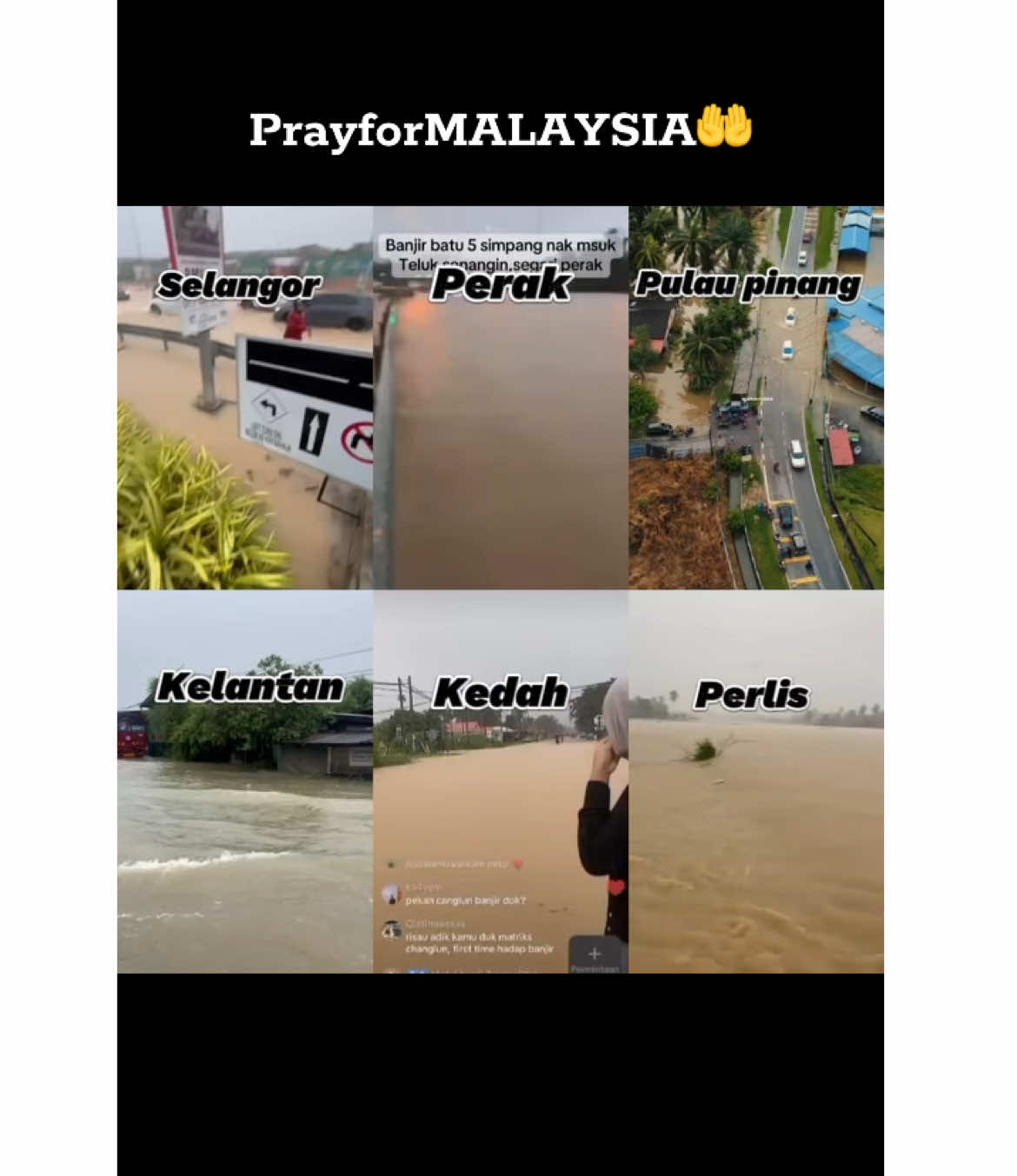 Doakan semua negeri di malaysia cepat pulih😭 *Maaf, sy cari video banjir di Terengganu tak jumpa🙏 #banjir2025 #prayforutara #prayforpantaitimur #prayforselangor #fyp 