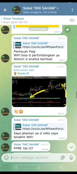Cerita OKE SAHAM tgl 24 Nov 2025 GRUP umum SOBAT OKE SAHAM https://t.me/sobatokesaham KENAPA OKE SAHAM ☑️OKESAHAM memberikan edukasi terkait trik dalam menganalisa simple pergerakan market di IHSG ☑️OKESAHAM memiliki BOT ANALISA yg membantu dalam Menganalisa saham pilihan kawan2 ☑️OKESAHAM memiliki grup diskusi,edukasi,dan rekomendasi untuk memaksimalkan trading  Sesuai dengan slogan oke saham 