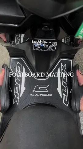 maangas na rubber matting or footboard matting para sa click 125 at click 150. Dagdag pogi sa motor! #rubbermatting #footboardmatting #hondaclickaccessories #motorcycleaccessories #footboardrubbermatting 