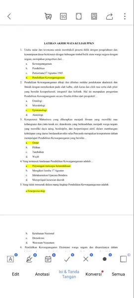 haloo sahabat UT ku semuanya, siapa nih yang sudah mengerjakan Latihan Akhir Mata Kuliah PPKN untuk semester 1 ? Semangat iya Sahabatku semuanya, jangan lupa file pdf ada link di bio untuk memudahkan sahabatku semuanya dalam belajar !!! #univerisitasterbuka #mahasiswa #TT #fyp #viral 