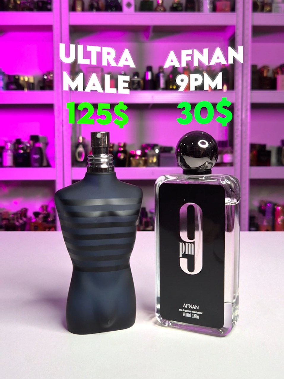 Expensive VS Affordable Alternative. They are not identical but they do have a similar vibe. Similar vibe but different price. What team are you?  Ultra Male ➡️ Afnan 9pm Straight To Heaven ➡️ Penhaligons The Dandy Dior Homme Intense ➡️ Al Wataniah Layaan Classic Gucci Guilty Elixir ➡️ Arabiyat Prestife Fahad Gaze #cologne #perfumetiktok #fragranceformen #middleeasternperfume #curlyfragrance 