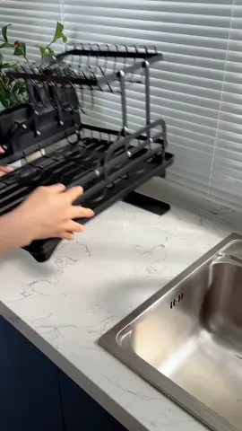 Escorredor de Louças Rack Aço Carbono Organizador Preto  .  Comente “EU QUERO” e te envio o link direto 😍✨ . . #escorredor #casa #cozinha 
