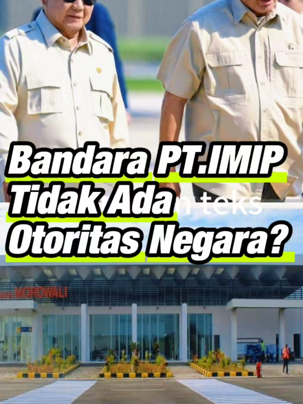 Bandara tanpa otoritas negara? GILA sih ini… Bandara di kawasan industri Morowali disebut tertutup tanpa bea cukai & imigrasi. Menteri Pertahanan langsung turun tangan. Kopasgat latihan perebutan pangkalan udara. Ini serius banget… Kawasan industri Morowali seluas 4.000 hektare disebut punya bandara yang tidak bisa diakses aparat, tanpa otoritas negara, tanpa bea cukai dan imigrasi. Komentar keras Menteri Pertahanan memicu perhatian semua orang: “Tidak boleh ada negara dalam negara.” Ditambah latihan Kopasgat perebutan pangkalan udara—isu ini makin panas. Fakta ini bikin publik tercengang. #fyp #fypindonesia #viralindonesia #morowali #indonesiaupdate 