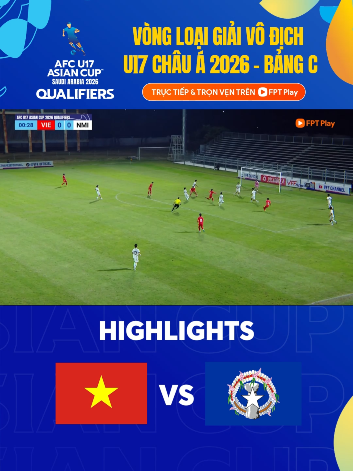 Highlights: U17 Việt Nam - U17 Quần đảo Bắc Mariana | Tỷ số khó tin, một màn hủy diệt không tưởng #FPTPlay #U17ChauA2026 #U17VietNam #SportsOnTikTok #fptbongdaviet