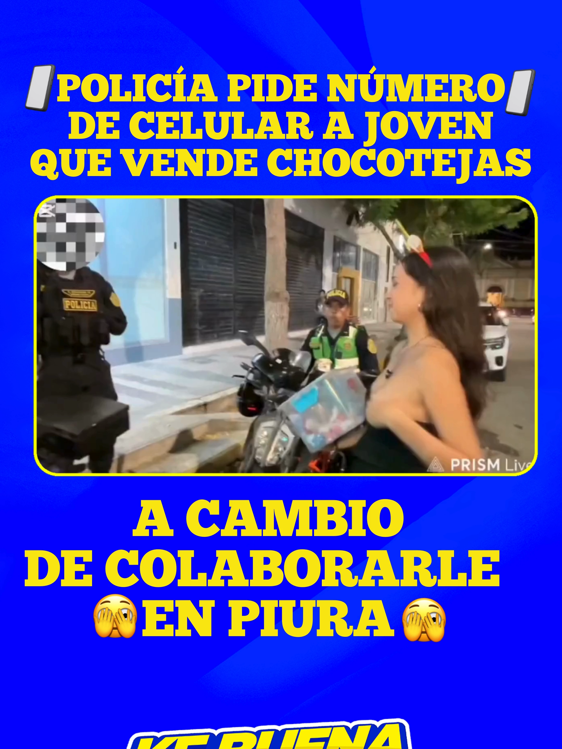 🟡🔵#Piura |🚨🍫 𝗣𝗢𝗟𝗜𝗖𝗜́𝗔 𝗣𝗜𝗗𝗘 𝗡𝗨́𝗠𝗘𝗥𝗢 𝗗𝗘 𝗖𝗘𝗟𝗨𝗟𝗔𝗥 𝗔 𝗝𝗢𝗩𝗘𝗡 𝗩𝗘𝗡𝗗𝗘𝗗𝗢𝗥𝗔 𝗗𝗘 𝗖𝗛𝗢𝗖𝗢𝗧𝗘𝗝𝗔𝗦 𝗣𝗔𝗥𝗔 “𝗖𝗢𝗟𝗔𝗕𝗢𝗥𝗔𝗥𝗟𝗘” 🍫🚨 Un agente policial se acercó a una joven que ofrecía chocotejas y, mientras conversaba con ella, le pidió su número de celular a cambio de comprarle varias unidades. “Te llevo cinco si me pasas tu número… pero dile que no siga grabando”, comentó entre risas 😅. El grupo de jóvenes estaba vendiendo chocotejas para reunir fondos destinados a organizar una chocolatada navideña. La escena quedó registrada porque la actividad se transmitía en vivo por una plataforma digital.