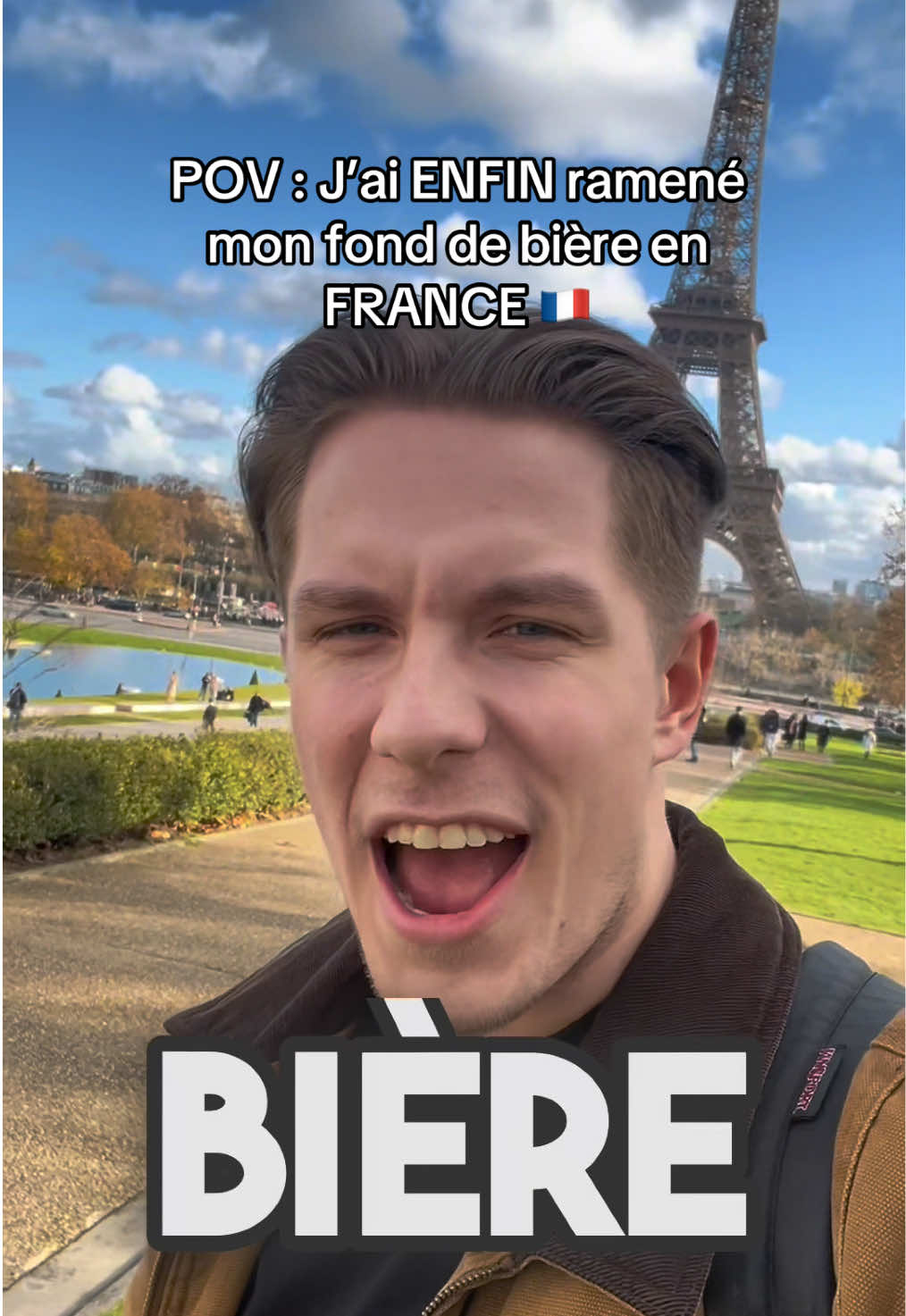 J’ai ENFIN ramené mon FOND DE BIÈRE en FRANCE! 🇫🇷👀 #quebec #france #country #france🇫🇷 #eiffeltower 