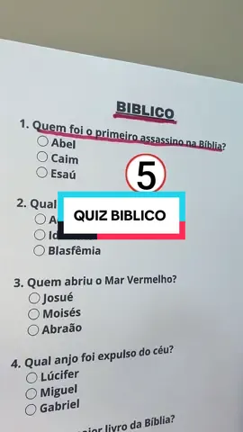 Quiz Bíblico #biblia #bibliasagrada #conhecimento #quiz #quizbiblico 