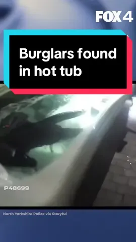 Two burglars tried in vain to hide from officers by jumping into a hot tub, as seen in footage recently released by police in England. “This was the moment that two burglars landed themselves in hot water,” North Yorkshire Police said in a statement. The men were found hiding after a crime spree targeting high-value Audi and Volkswagen vehicles in North Yorkshire last year. “The group’s crime spree came to an unexpected end when two of the suspects were found hiding in a hot tub, and the third in a trailer, thanks to a fast-moving operation drawing on teamwork, intelligence, forensics, and outstanding investigative work across the board,” police said.