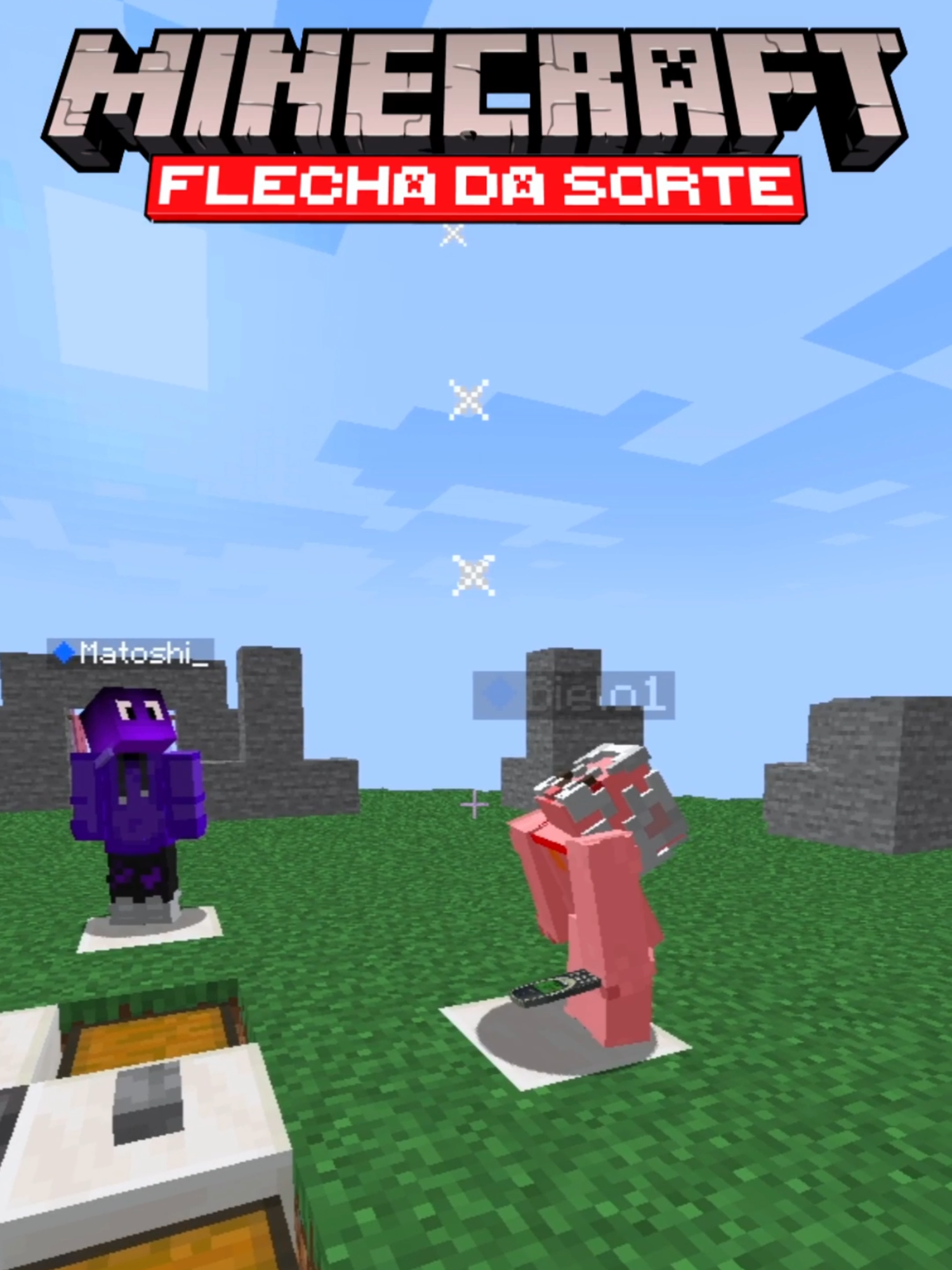 Minecraft Flecha da sorte! . #Minecraft #engracado