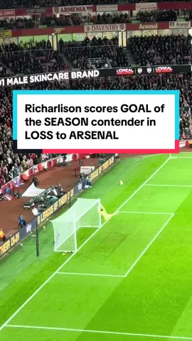 Spurs striker RICHARLISON scores GOAL of SEASON contender v Arsenal! #fyp #viral #football #viralvideos #foryoupage❤️❤️ 