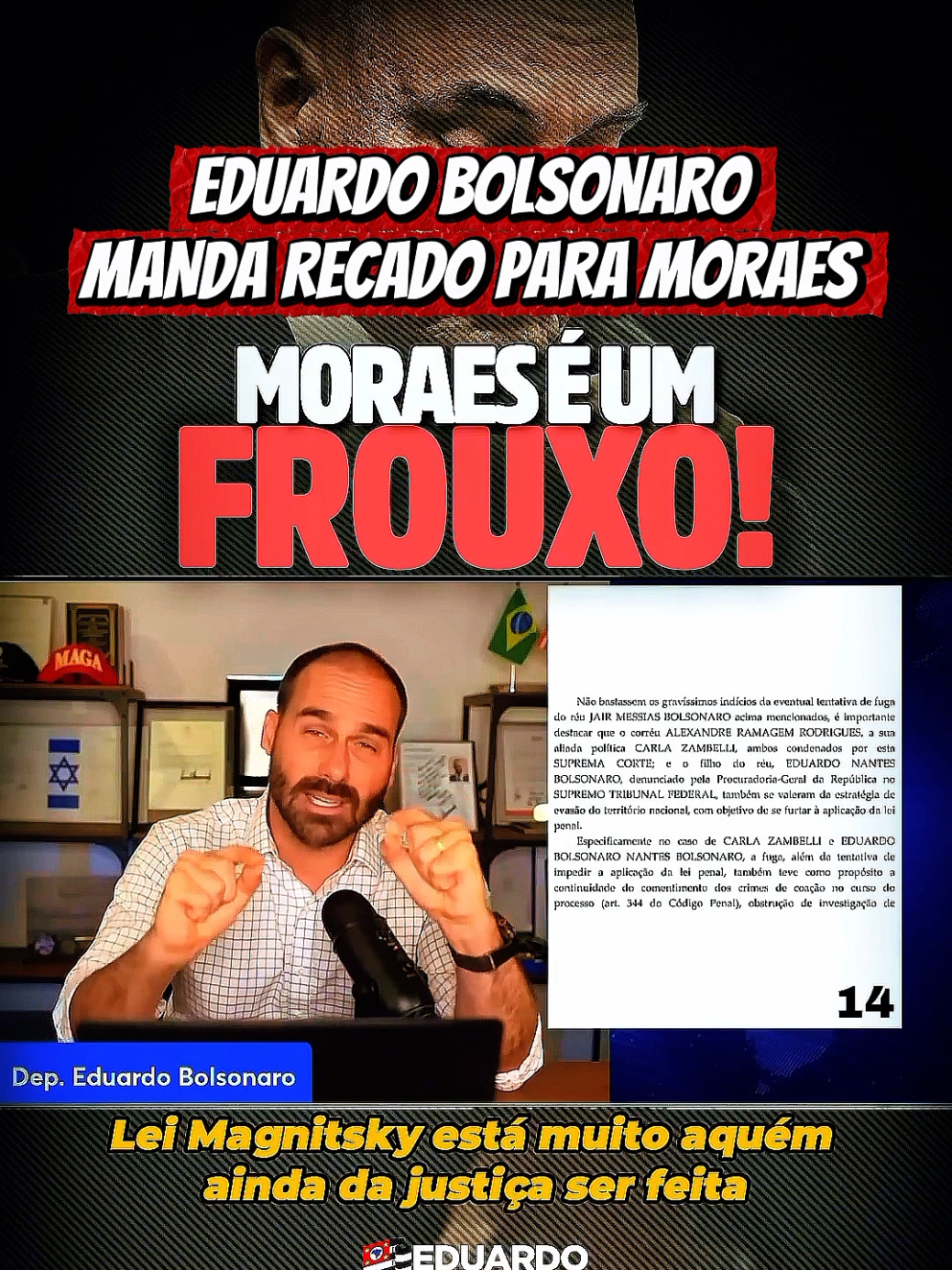 EDUARDO BOLSONARO MANDA RECADO PARA MORAES 🇧🇷 #bolsonaro #jairbolsonaro #politica #bolsonaro2022 #fyp 