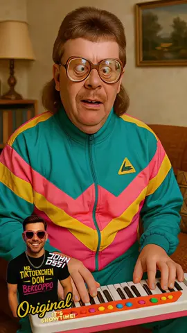Ein echter Retro-Vibe-Virtuose, der sein Keyboard mit maximaler Lebensfreude rockt! Sächseln rockt 🤣🥳 Ikone John Ossi singt DDR Schlager… Gänsehaut 🤣🥳🤣 #VokuhilaVibes#80sAesthetic#RetroBadewanne#HornbrillenHero#DDR 
