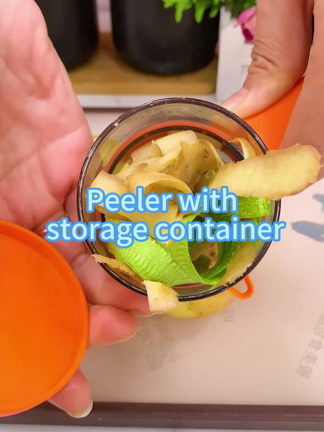 No more peeling over the trash can. It comes with its own storage container. It's very convenient to use. #TikTokShopBlackFriday #fyp #HomeGoods #Peeler #Kitchen