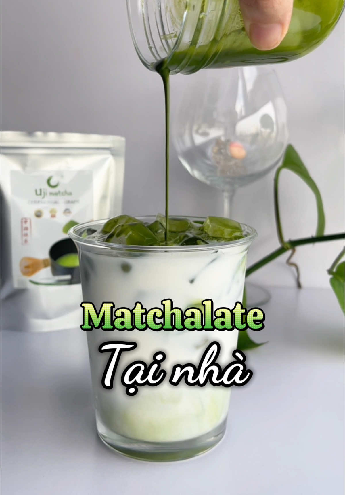 Pha matchalate tại nhà đơn giản mà ngon nha chị em #matchalattes #review #metinmiu #botmatcha #matchauji 