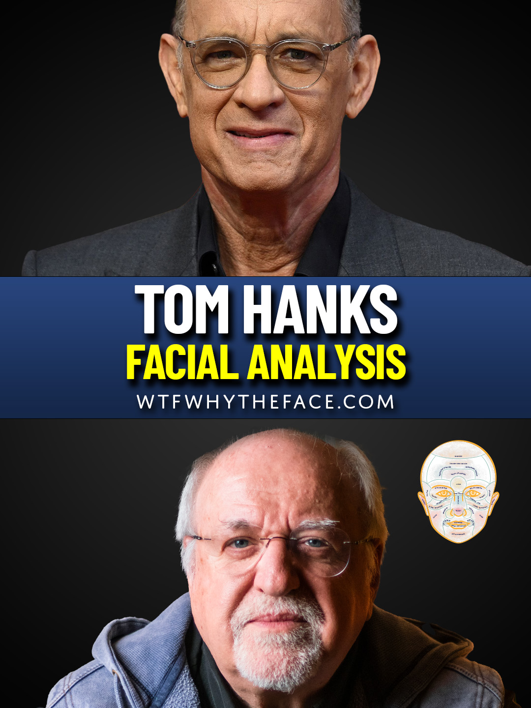 Want your face read? 👉 https://wtfwhytheface.com/facial-analysis-options/ 🎭 Tom Hanks: The Resilient Root Tom Hanks’ face tells the story of a man who’s not just beloved on-screen - but deeply rooted in strength and purpose. 🌳 🧠 A tree-shaped face speaks to endurance and emotional depth. It’s no surprise he’s the guy we trust in every role - from Forrest Gump to Captain Phillips. 👁 His public eye (right side) shows laser focus and compassion, while the private eye (left) reveals flashes of unresolved tension - especially around male relationships. A real-life emotional arc behind the leading man. 👋 Thick, low-set eyebrows? That’s the mark of someone approachable, strong-willed, and yes, capable of some serious inner fire when pushed. ⚠️ Health markers offer deeper clues: Deep right brow creases hint at liver challenges from his maternal line. A droopy left eyelid suggests gallbladder strain and internalized anger. Together, they show how the emotional and physical body are in constant conversation. 💡 Character-wise, Tom's features reinforce what we already sense: A gourmand nose = a man who craves quality and meaning, not just fame. Wavy lips = a storyteller who plays many parts, sometimes at the cost of being fully seen. Deep laugh lines = spiritual strength, grounded purpose, and emotional resilience. A square chin = integrity, grit, and follow-through. Classic Hanks. His face reflects the kind of man who weathers storms, holds his ground, and always shows up with heart. #FaceReading #TomHanks #WhyTheFace #ForrestGump