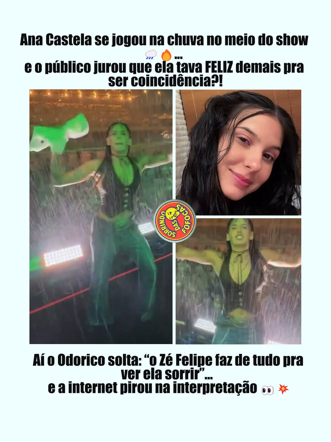 Ana Castela toda feliz na chuva 🌧️🔥   Odorico: “Zé Felipe faz de tudo pra deixar ela assim” 💛😂   E a internet? Já fez história onde nem tem 👀🔥?!   #ViniciusMalheirosHX #HypexCortes   @hypex.cortes @viniciusmalheirosoficial